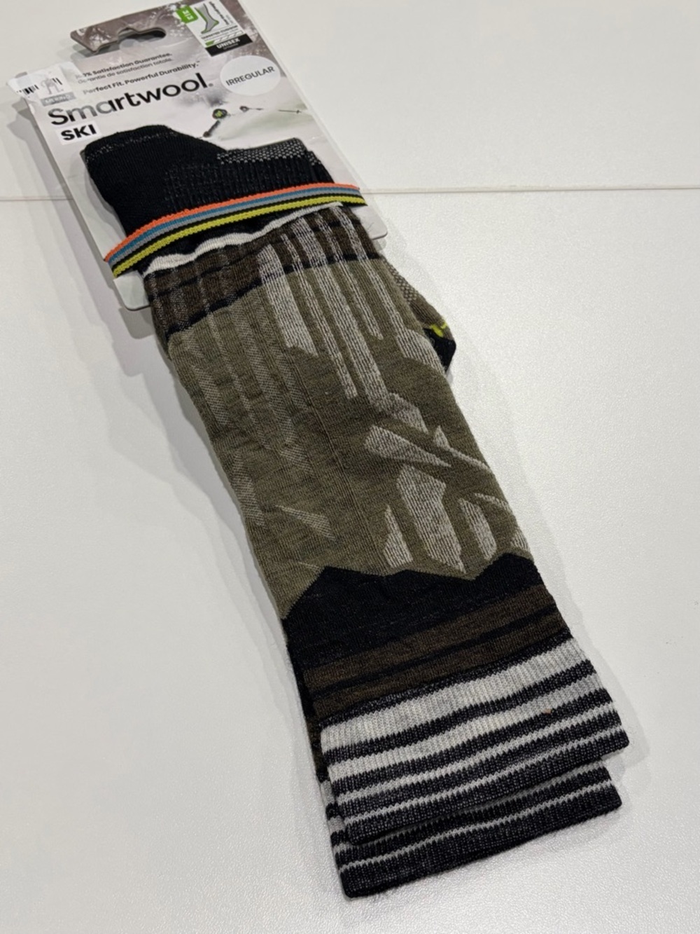 SmartWool Men's Medium Ski Targeted Cushion Summit Shot Socks Green Black NWT